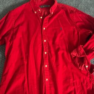 Polo by Ralph Lauren Bright Red Corduroy Shirt